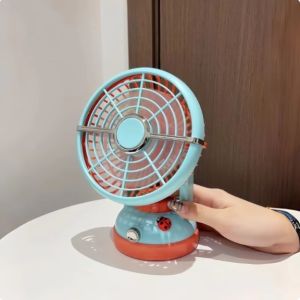 Dopamine Desktop Fan Portable Small Size Powerful Wind USB Charging Student Class Quiet New 2025 Model Digital Accessories