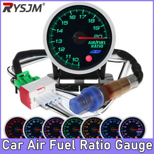 RYSJM | AD 8 Color Air Fuel Ratio Gauge With Narrowband O2 Oxygen Sensor Car Gauge 52mm Digital Display Fit for 12V Car AFR Meter