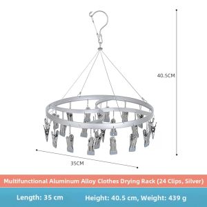 Aluminum Multiple Clips Clothes Drying Rack