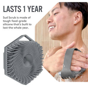 Anti-Slip Grip Silicone Shower Brush Body Scrubber Soft Exfoliating Tool for Deep Cleansing and Shower Scrub