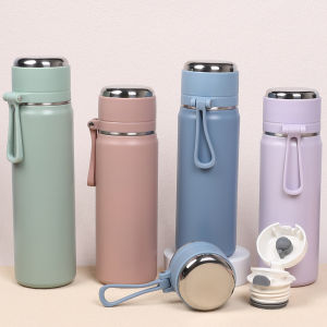 SUS316 Stainless Steel Thermos Water Bottle 500ml/600ml Insulated Bottle With Handle Thermo for Hot Cold Drinks for Outdoor