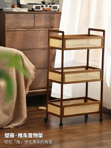 Bambooo Home Bamboo Trolley Trolley Rack Wagon Trolley 3-Layer 35/50CM Trolley Cart Minimalist 推车 50% Off