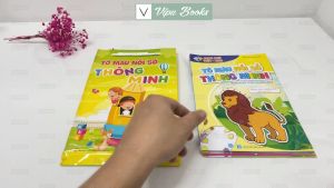 Sách - Bộ Tô Màu Nối Số Thông Minh Song Ngữ Anh-Việt (Túi 8 Cuốn)