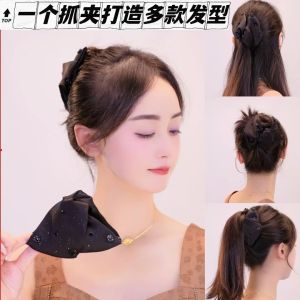 Elegant Versatile Hepburn Style Hair Claw Clip Womens Fashion Accessories Floral Star Language Headwear Hairpin Clutch