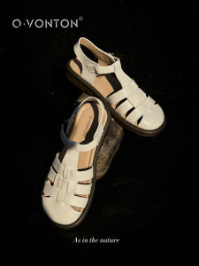 Q.VONTON | Genuine Leather Breathable Soft Soled Vintage Roman Sandals