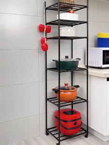 Kitchen Rack Shelf Multi-Layer Kitchen Organizer Microwave Storage Rack Stainless 【With wheels】