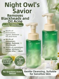 RUYI | Amino Acid Foam Oil Control Acne Mite Blackhead Cleaning Pore Minimizing Cleansing Milk