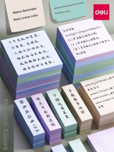 deli | Aesthetic Adhesive Sticky Notes High Adhesion Multiple Use Index Labels