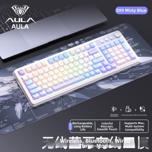 AULA-MOJING | Multi-Mode Side-Printed Gradient Gaming & Office Keyboard and Mouse Set