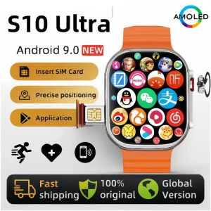 Original 4G Smartwatch CDS9 S9 S10 Ultra Rotary Camera GPS WIFI Heart Rate Tracker 256GB Storage Download Apps Sport Smart Watch