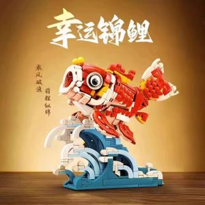 Đồ Chơi Lắp Ráp KAZI 2025 New Year Lucky Fish Dành Cho Trẻ Em Đồ Trang Trí Đồ Chơi Sinh Nhật Quà Tặng Cho Bé Trai Và Bé Gái