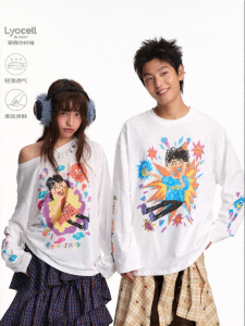 JNXS | Áo Blouse Dài Tay In Họa Tiết Lyocell Nhẹ Mát Thoáng Khí