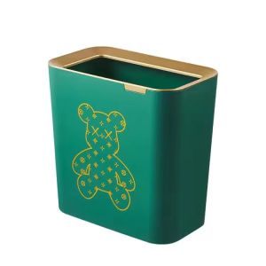 Luxury Minimalist Kitchen Living Room Bedroom Bathroom Large Capacity Trash Can without Lid Narrow Gap Home Use Paper Basket