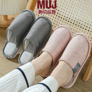 รองเท้าแตะผ้าลินินสไตล์ญี่ปุ่น ระบายอากาศได้ดี รองเท้าแตะสำหรับใส่ในบ้าน ทรงสวมสบาย ทนทานต่อการสึกหรอ ฤดูร้อน 2022