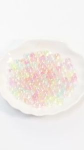100-200pcs 6 8 10mm Plated Color Acrylic Round Beads Imitation Pearl No Hole Loose Beads For DIY Jewelry Making Bracelet Decor