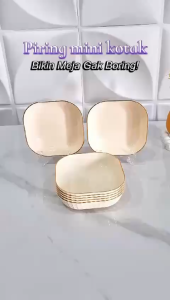 YESALL Piring Saji Mini Kotak Diamond 145cm - Cantik Transparan Piring Saji Kotak Lauk Pauk Buah Kue Snack Dessert Aesthetic Tempat Saji Makanan Sushi Dim Sum Salad Buah Snack Mewah Piring Makan Souvenir Estetik Serbaguna