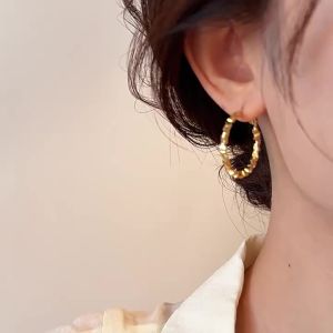WENXI | Những Cặp Bông Tai Hình Vòng Lớn Màu Vàng và Bạc Sang Trọng