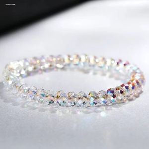 Sweet Crystal Simulated Beads Bracelet for Women Korean Style Simple Forest System Student Jewelry Hand Chain Fashion Accessory