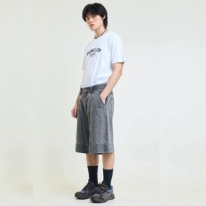 (PAINKILLER) NAN WIDE SHORTS / กางเกงยีนส์ กางเกงขาสั้นผู้ชาย เสื้อผ้าผู้ชาย แฟชั่นผู้ชาย เพนคิลเลอร์ / fashion menswear PAINKILLER / SHORTS / AW24