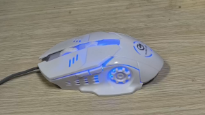 Chuột giả cơ J8 màu trắng led 7 màu chuyên gaming mặt sắt bền chống bụi chuột có led 6D( Chỉ có chuột)