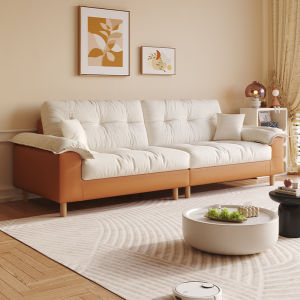 Compact Cloud Sofa Colorful Modern Linen Scratch-Resistant Removable Cover Straight