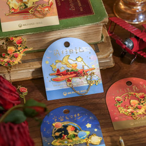 Handmade Metal Bookmarks Mr.Paper 2024 New Style Yellow Bronze Pillow Flower Sleep Classical Style Gifts for Teachers And Students