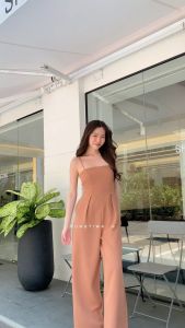 Babydoll Jumsuit - จั๊มสูทกางเกงขายาว ทรงขากว้าง จั๊มสูทออกงาน ชุดไปคาเฟ่ ชุดไปทะเล RTW.K