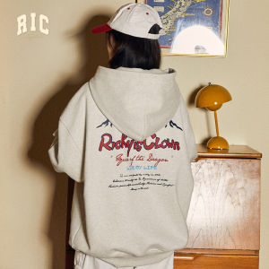 RickyisClown | Autumn Winter Snow Mountain Letter Print Casual Hooded Sweatshirt