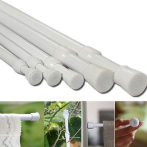 Carbon Steel Adjustable Rod Tension Bathroom Curtain Extensible Rod Hanger