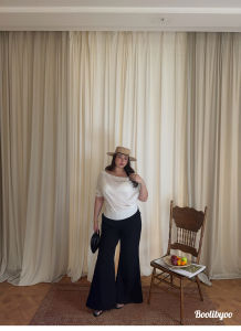 Relaxed High-end Workwear Flare Trousers