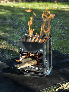 เตาเผาไม้พกพา LTHW สำหรับการปีนเขา ปั่น ปิกนิก ปิ้งย่าง ตั้งแคมป์ ที่นอนกลางแจ้ง ชิ้นส่วนเครื่องดื่ม เครื่องทำน้ำร้อน อุปกรณ์ปิกนิก