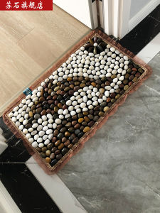 Natural Pebble Foot Pad Rain Flower Stone Bottom Massage Footstep Pressure Board Foot Mat Pebble Road Acupoint Pressure Board