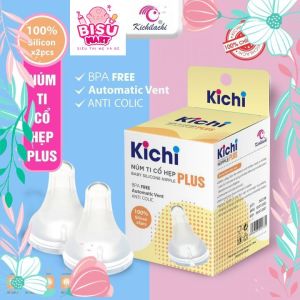 Núm vú cổ hẹp Kichi Puss cao cấp Hộp 2 cái