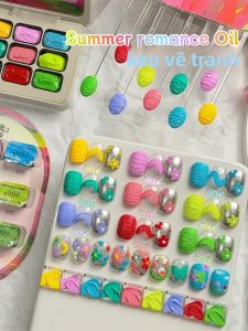 Bộ Sơn Gel Móng Tay 9 Màu Mùa Hè Lãng Mạn Bền Màu Gốc Dầu Màu Sắc Dopamine Dành Cho Làm Móng Chuyên Nghiệp