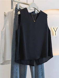 Versatile V-Neck Back Opening Camisole for Full-figured Women Blouse