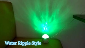 UOSU | LED Aurora/Water Ripple Projector Light Starry Sky Galaxy Night Light Remote 16 Colors Auto Rotate Ambient Light for Home Room