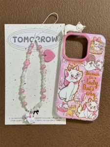 Japan and South Korea Cute Laser Mary Cat Bracelet for Apple 16 Phone Case Iphone16promax New Arrival 15pro All-Inclusive 15 Apple 14 Phone Case 14pro Apple 13 Protective Case Female