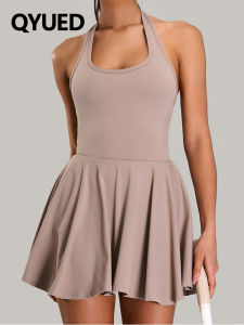 QYUED | Breathable Halter Anti-exposure Fitness Dress with Pads