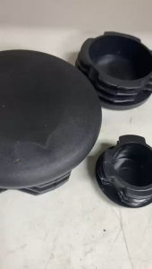 PVC Round Square Black Insert Table Chair Bottom Leg Tips Caps (IN)