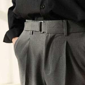 Business Casual Mens Straight Leg Pants Autumn Light Maturity Style Korean Version High-End Feeling Iron-Free Slimming Nine-Piece Suit Pants