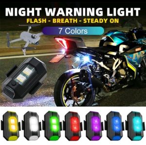 Lampu LED kedip RGB pesawat strobo 7 warna lampu cocok untuk motor mobil dll9