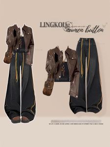 NUMEN BUTTON | Spring Korean Style Youthful Set Plus Size