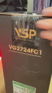 Màn Hình Máy Tính Cong Gaming VSP VG2724FC1 - 240Hz - 1ms - R:1500 - Hàng Chính Hãng