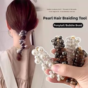 High Ponytail and Bubbling Braid Hair Tie