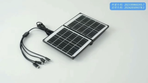 5V4W Solar Panel Portable Folding USB+DC Output Solar Charger Outdoor Power Supply For Camping Light Flashlight CCTV