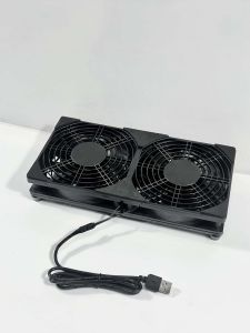 Router Cooling Fan DIY PC Cooler TV Box Wireless Silent Quiet DC 5V USB Power 120mm 240mm Fan 12CM W/Screws Protective Net.