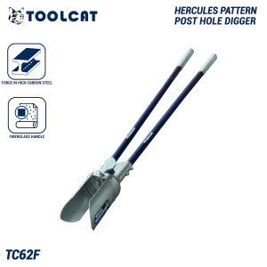 TC Post Hole Digger 48" Fiberglass Hercules Pattern for Gardening and Agriculture Heavy Duty