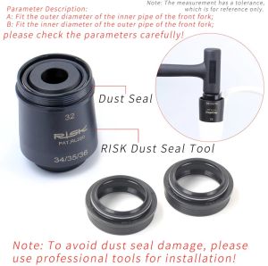 Fork Dust Seal Install Tool RISK Shock Suspension Front Fork Dust Seal Kit Oil Seal Kit Sponge Ring Installation Driver