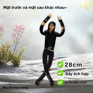 Michael Jackson Cosplay Prop Doll Plush Hình Khớp Cơ Động Mềm Nhồi Bông Trang Trí Phòng Người Lớn Bộ Sưu Tập Quà Tặng Thiết Kế Trừu Tượng