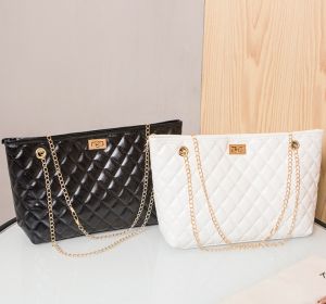 Tas Selempang Wanita Kulit PU & Tote Bag Kasual Fashion Style Sling Bag Polos Tali Rantai COD T214